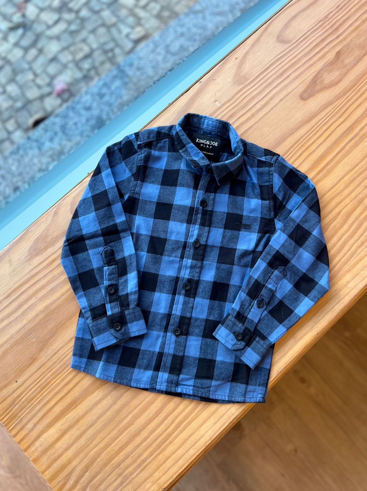 CAMISA MANGA LONGA JUNINA XADREZ GOLA E BORDADO FLANELADA MENINO KING&JOE