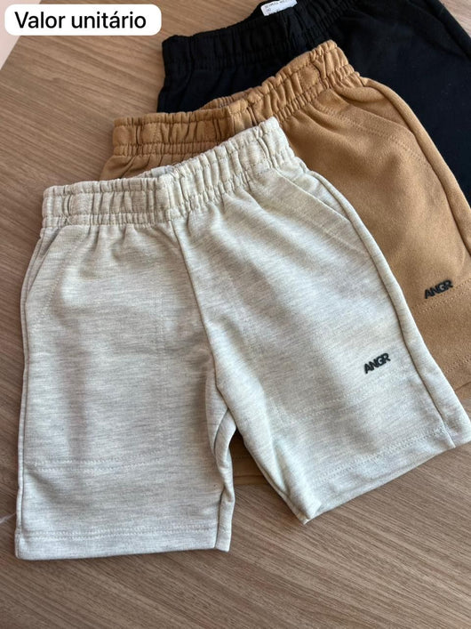 BERMUDA CADARÇO BOLSOS LOGO RELEVO MENINO ANGERÔ