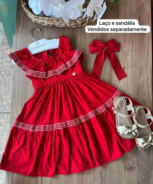 VESTIDO REGATA COM BABADO E PINGENTE MENINA MOMI PRO30