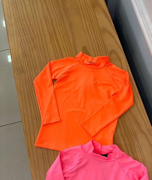 BLUSA MANGA LONGA LISA DE PROTEÇÃO SOLAR UV50+ MENINA MARUJOS E SEREIAS