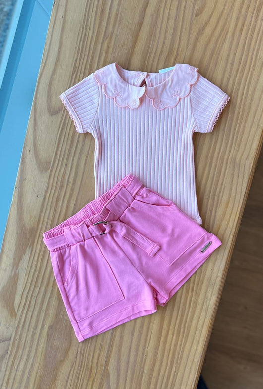 SHORT LISO COM BOLSO E CINTO MENINA CATAVENTO