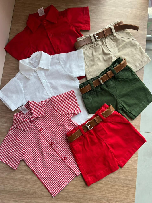 CAMISA MANGA CURTA BOTÕES MENINO LUI BAMBINI