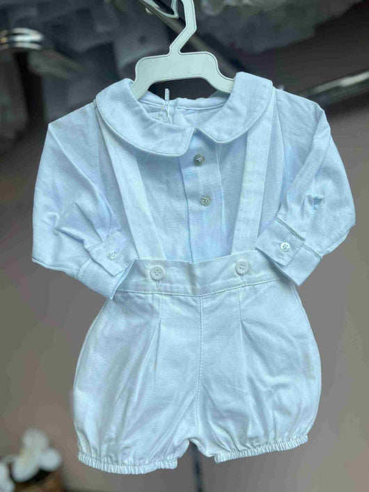 CONJUNTO JARDINEIRA ALÇA SUSPENSÓRIO CAMISA MANGA LONGA PIMPÃO MENINO BÁRBARA KIDS