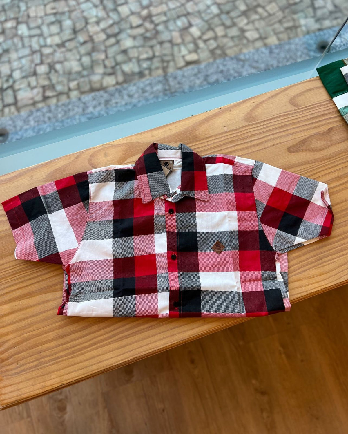 CAMISA XADREZ MANGA CURTA UNISSEX LUI BAMBINI