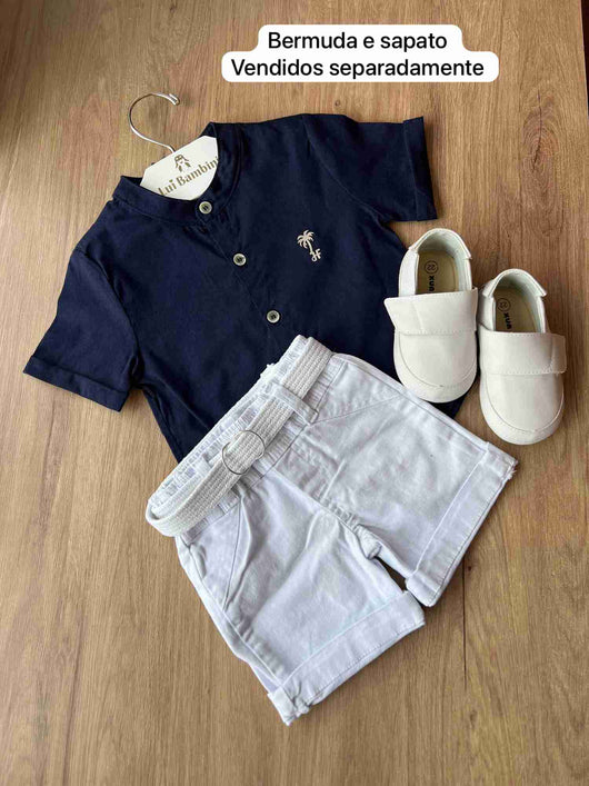 CAMISA MANGA CURTA EM LINHO DELUXE MENINO JOHNNY FOX