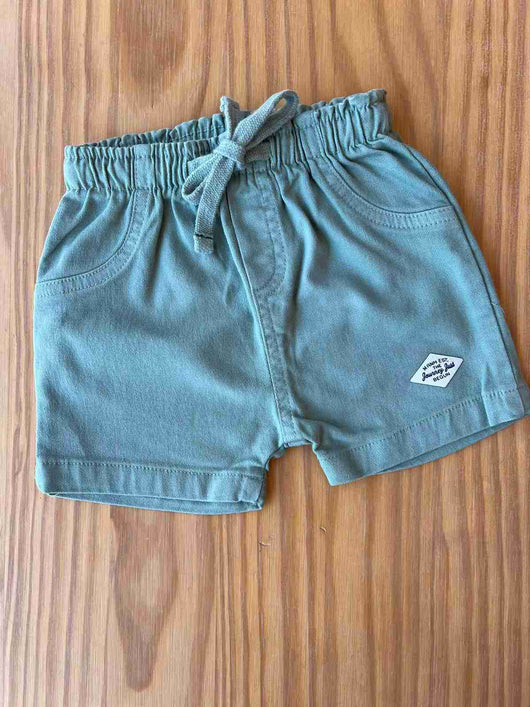 BERMUDA LISA EM SARJA MOLETOM COM BOLSOS DECORATIVOS MENINO ONDA MARINHA