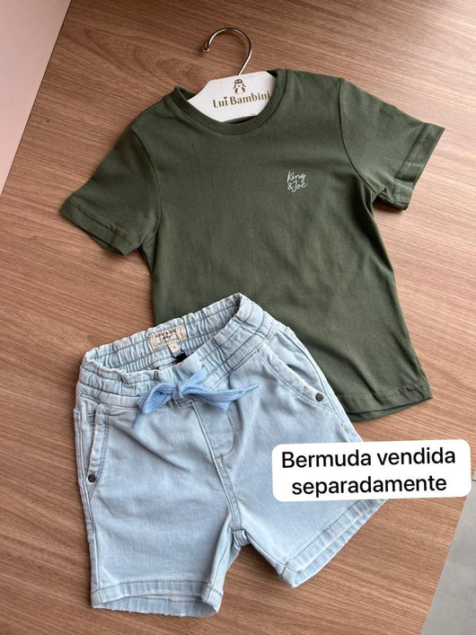 CAMISETA MANGA CURTA COQUEIRO PRAIA MENINO KING&JOE