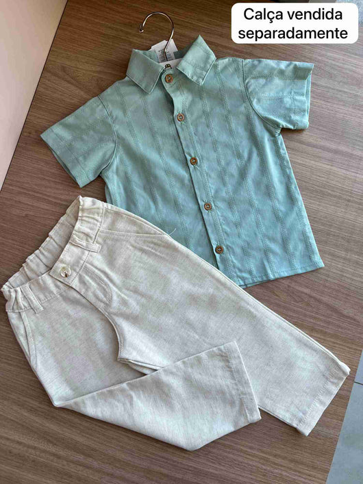 CAMISA MANGA CURTA BOTÕES RELEVO MENINO LUI BAMBINI