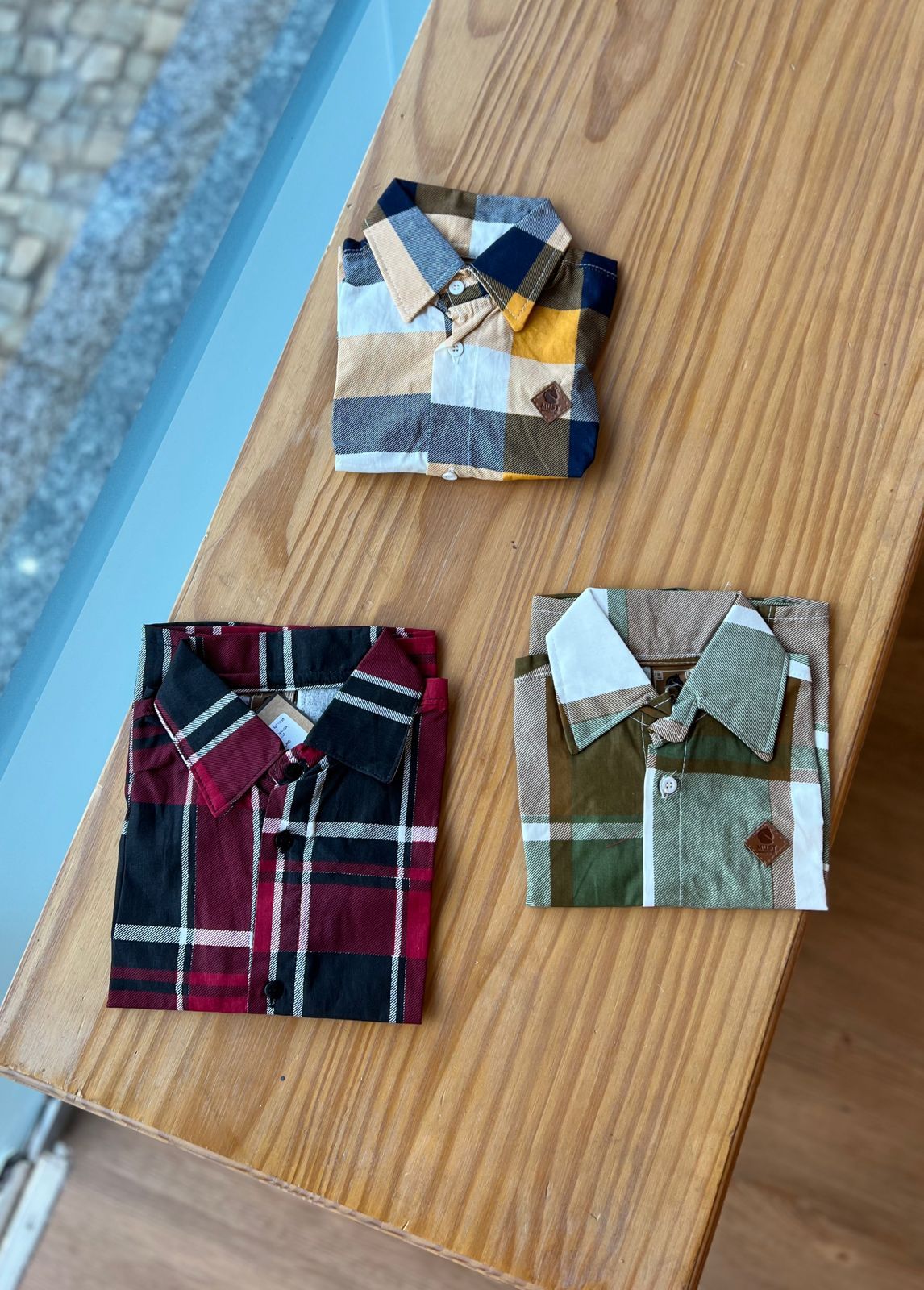 CAMISA XADREZ MANGA CURTA UNISSEX LUI BAMBINI