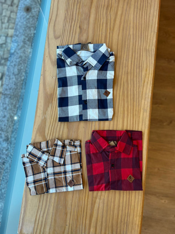 CAMISA XADREZ MANGA CURTA UNISSEX LUI BAMBINI