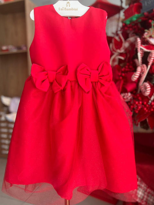 VESTIDO REGATA AMARRAÇÃO TULE GLITTER MENINA LUI BAMBINI