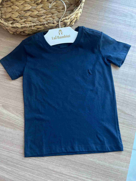 CAMISETA MANGA CURTA BORDADO PICA PAU BÁSICA LISA MENINO RESERVA MINI