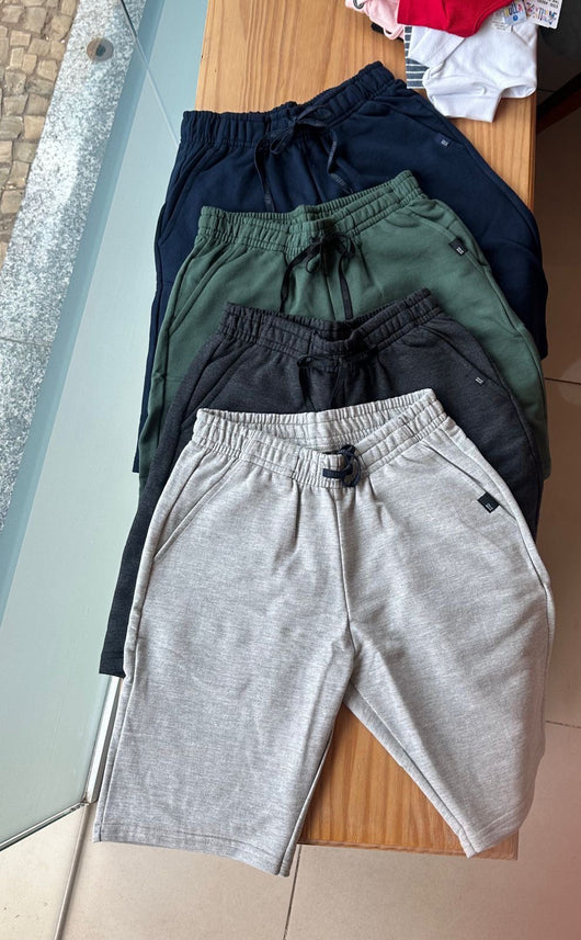 BERMUDA MOLETINHO LISA COM BOLSOS E CADARÇO NEXT LEVEL MENINO PULLA BULLA