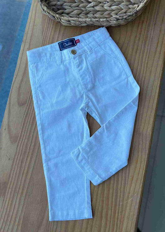 CALÇA LISA BOLSO SARJA MENINO DUDES