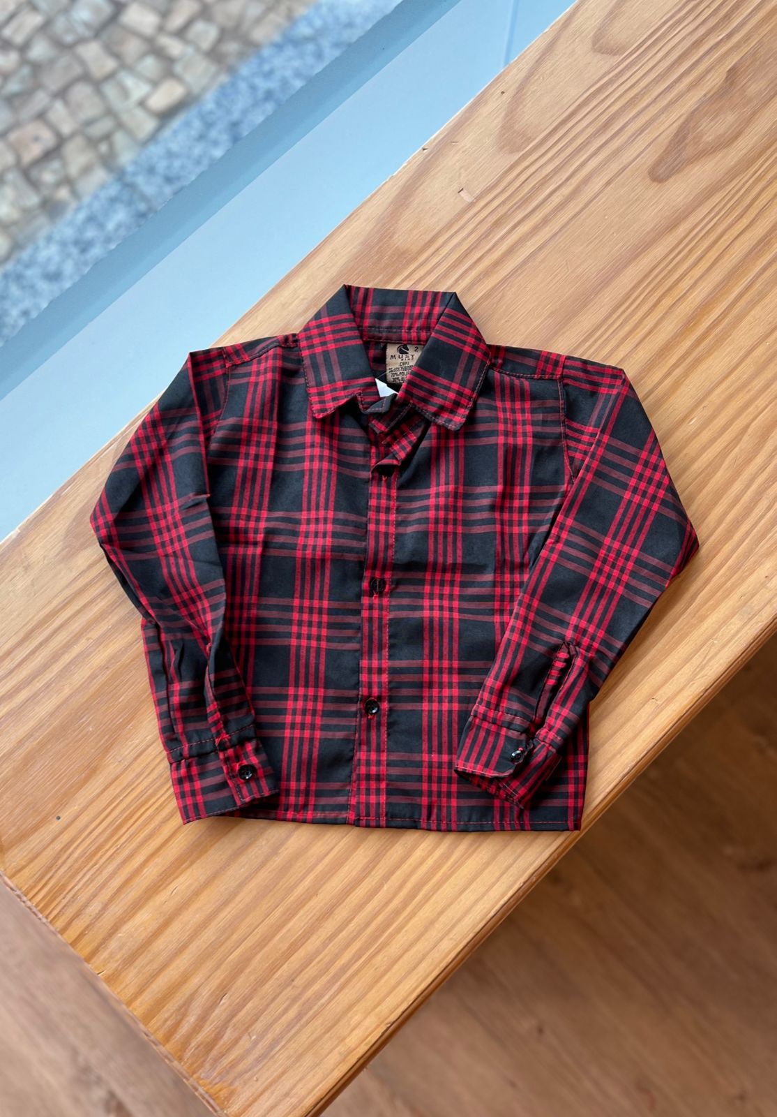 CAMISA XADREZ MANGA LONGA UNISSEX LUI BAMBINI