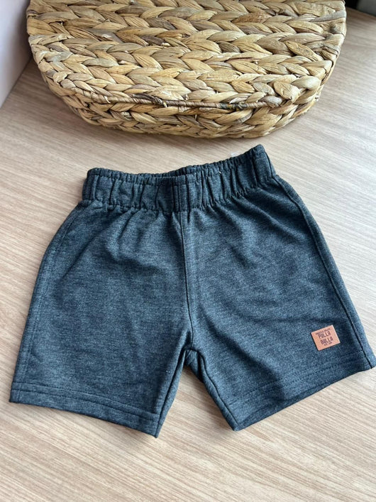 BERMUDA MOLETINHO BÁSICA LISA COM ELÁSTICO MENINO PULLA BULLA