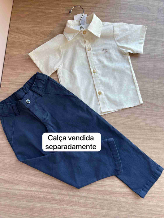 CAMISA LINHO MANGA CURTA MENINO LUI BAMBINI