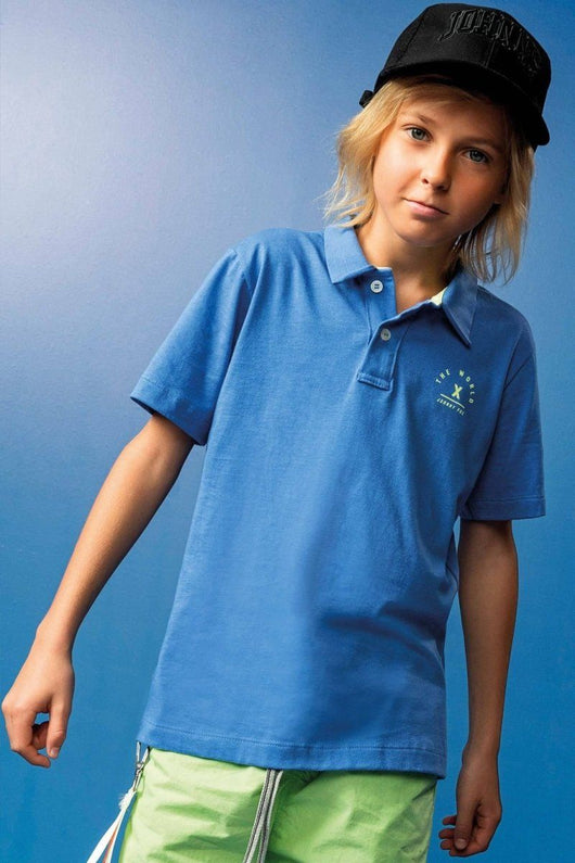 CAMISA MANGA CURTA GOLA POLO THE WORLD MENINO JOHNNY FOX PRO40