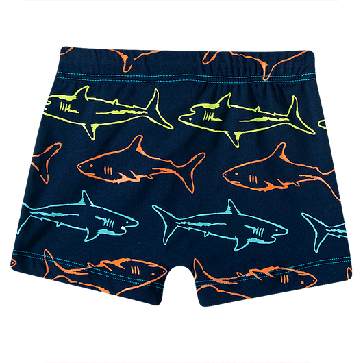 CONJUNTO BLUSA MANGA LONGA TUBARÃO COM 2 SUNGAS UV50+ MENINO TIP TOP - BLUSA PROTECAO PRAIA MENINO - CONJUNTO PRAIA MENINO - MENINO