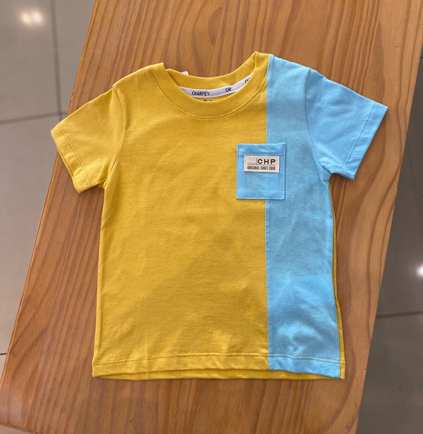 CAMISETA MANGA CURTA MEIA MALHA COM BOLSO E FOLHAGEM SUMMER MENINO CHARPEY - CAMISETA MENINO - MENINO -