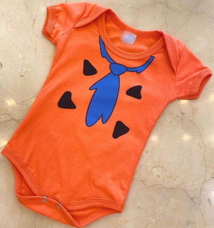 BODY MC FRED FLINTSTONE MENINO LUI BAMBINI - BODY MENINO - cf-cor-laranja - MENINO