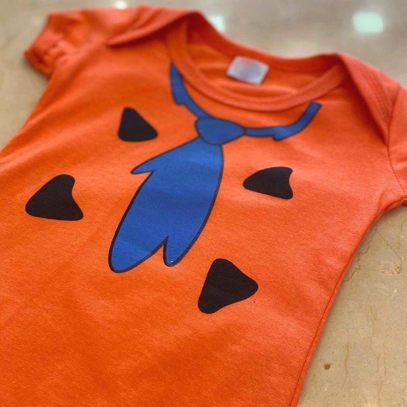 BODY MC FRED FLINTSTONE MENINO LUI BAMBINI - BODY MENINO - cf-cor-laranja - MENINO