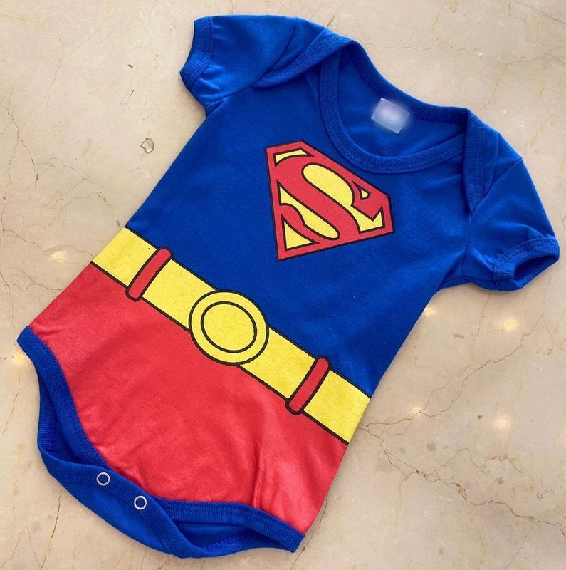 BODY MC SUPER HOMEM MENINO LUI BAMBINI - BODY MENINO - cf-cor-azul - MENINO