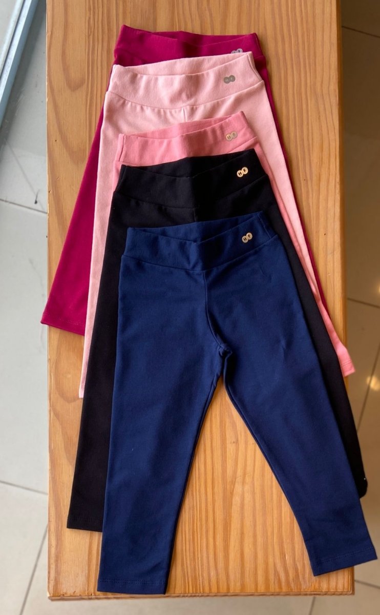 CALCA LEGGING MOLECOTTON BASICA LISA MENINA HAVE FUN - CALÇA MENINA - cf-cor-marinho - cf-cor-preta