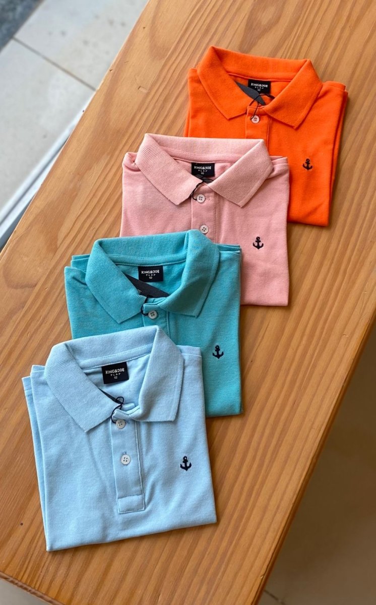 CAMISA MANGA CURTA POLO PIQUET PLAY SLIM MENINO KING&JOE - MENINO - POLO MENINO -