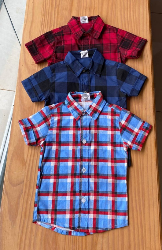 CAMISA MANGA CURTA XADREZ MENINO LUI BAMBINI - CAMISA MENINA - CAMISA MENINO - FESTA JUNINA MENINA