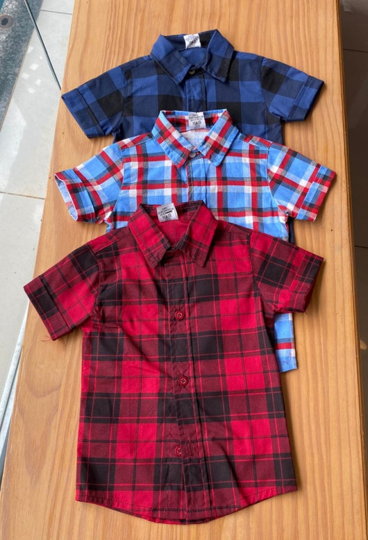 CAMISA MANGA CURTA XADREZ MENINO LUI BAMBINI - CAMISA MENINA - CAMISA MENINO - FESTA JUNINA MENINA
