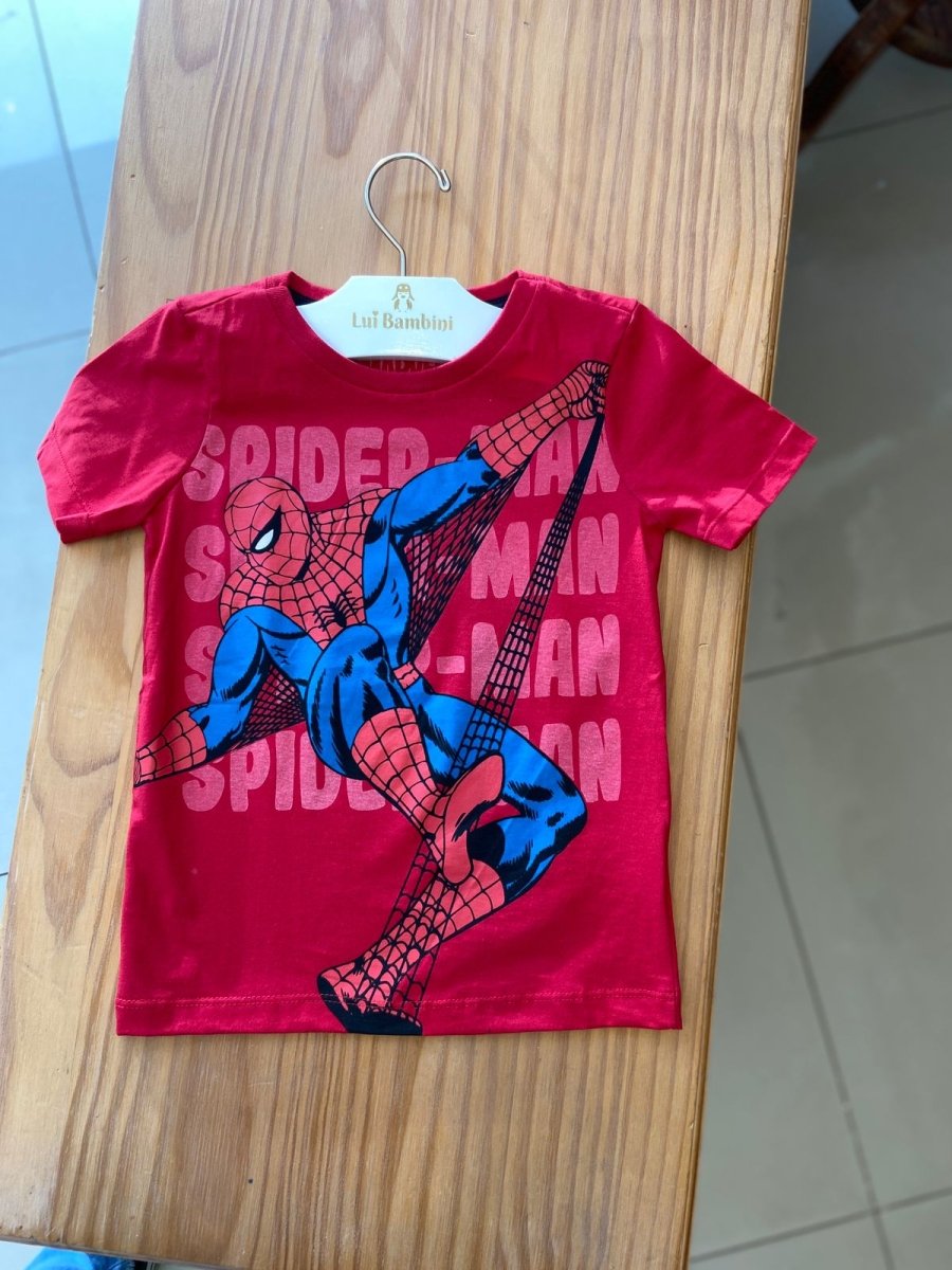 CAMISETA MANGA CURTA EM MALHA HOMEM ARANHA MENINO LUI BAMBINI - CAMISETA MENINO - MENINO - NATAL MENINO