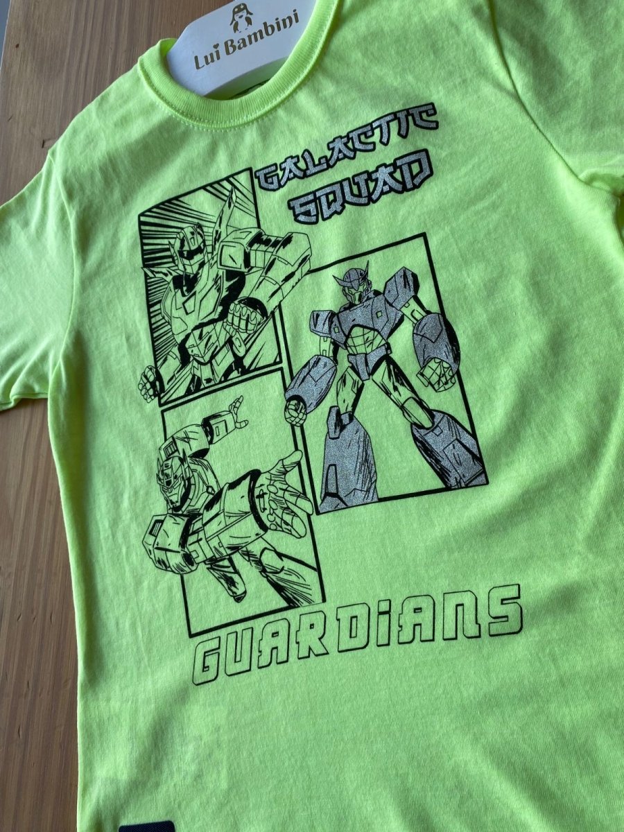 CAMISETA MANGA CURTA EM MALHA ROBÔ GALACTIC SQUAD MENINO BICHO BAGUNÇA - NATAL MENINO - -