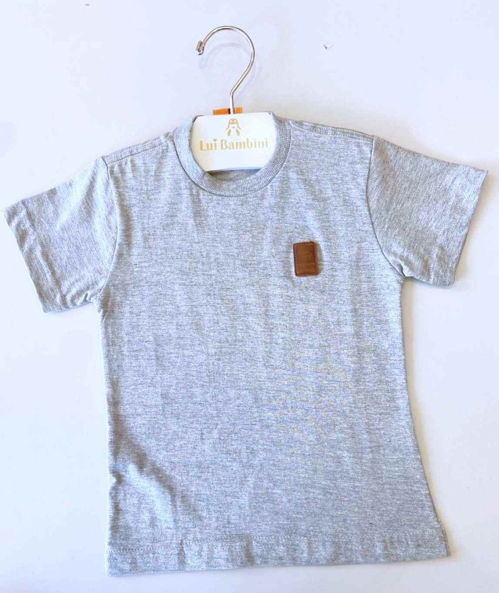CAMISETA MANGA CURTA GOLA CARECA LISA MENINO LUI BAMBINI - CAMISETA MENINO - cf-cor-preta - MENINO