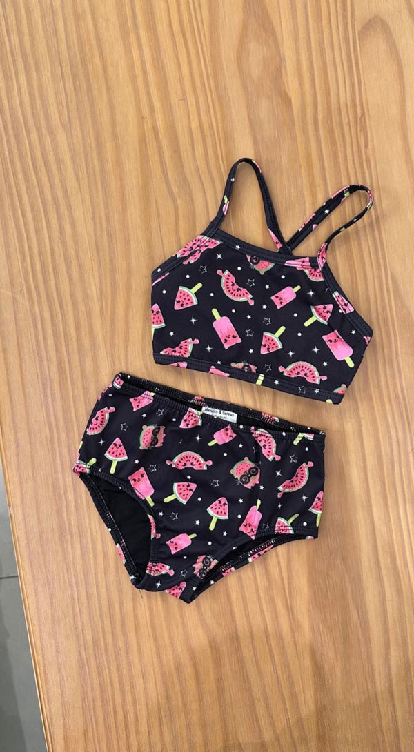 CONJUNTO BIQUINI ALÇA MELANCIAS CALCINHA UV50+ MENINA MARUJOS E SEREIAS - -