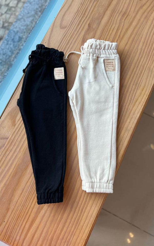 CALÇA EM MOLETOM FLANELADA COM BOLSOS SORRIR SONHAR BRINCAR MENINA FAKINI