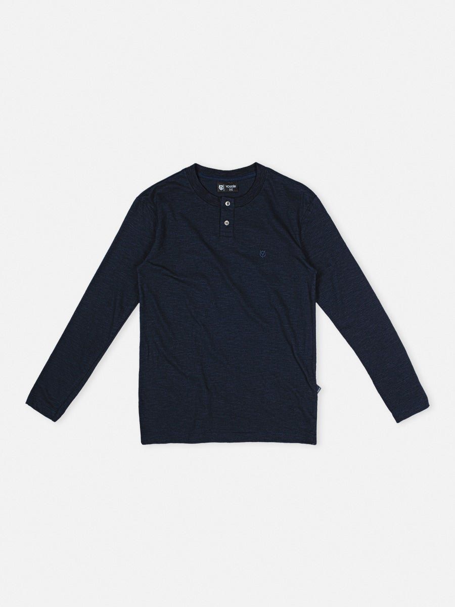 CAMISETA MANGA LONGA COM BOTÕES E BORDADO MENINO YOUCCIE