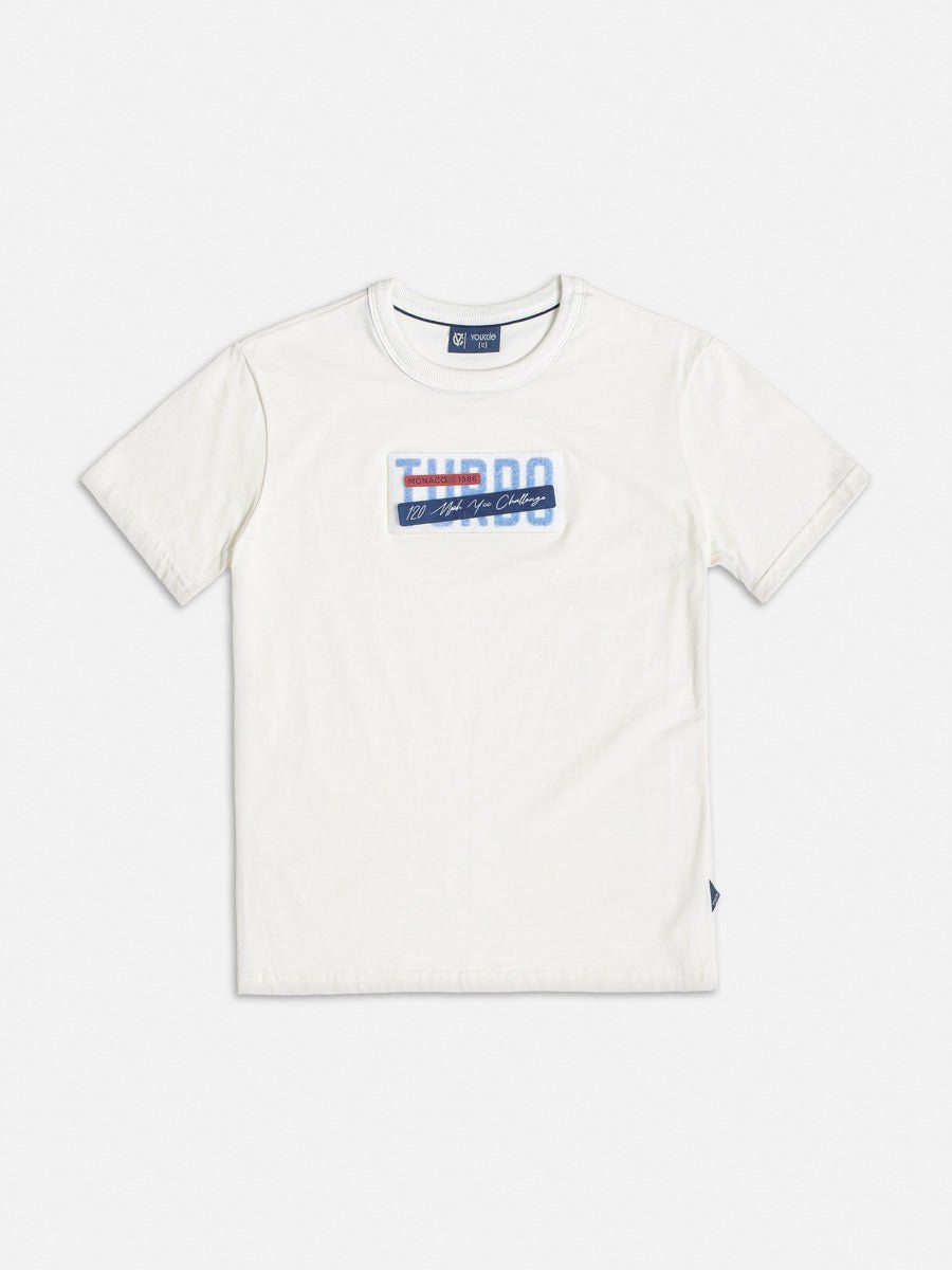 CAMISETA MANGA CURTA ESTAMPA EM VELCRO TURBO MENINO YOUCCIE