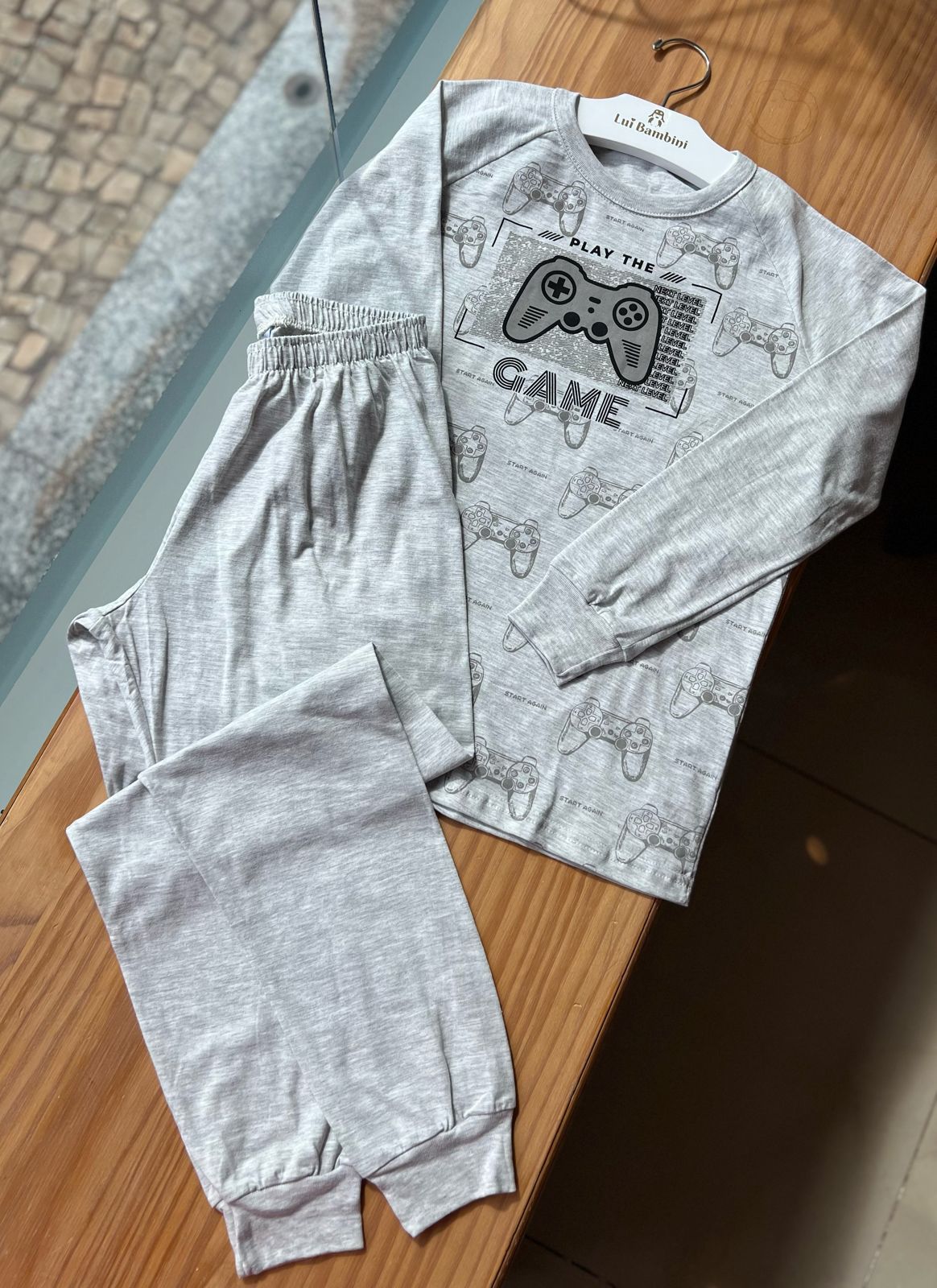 CONJUNTO PIJAMA MANGA LONGA COM CALÇA PLAY THE GAME MENINO PULLA BULLA