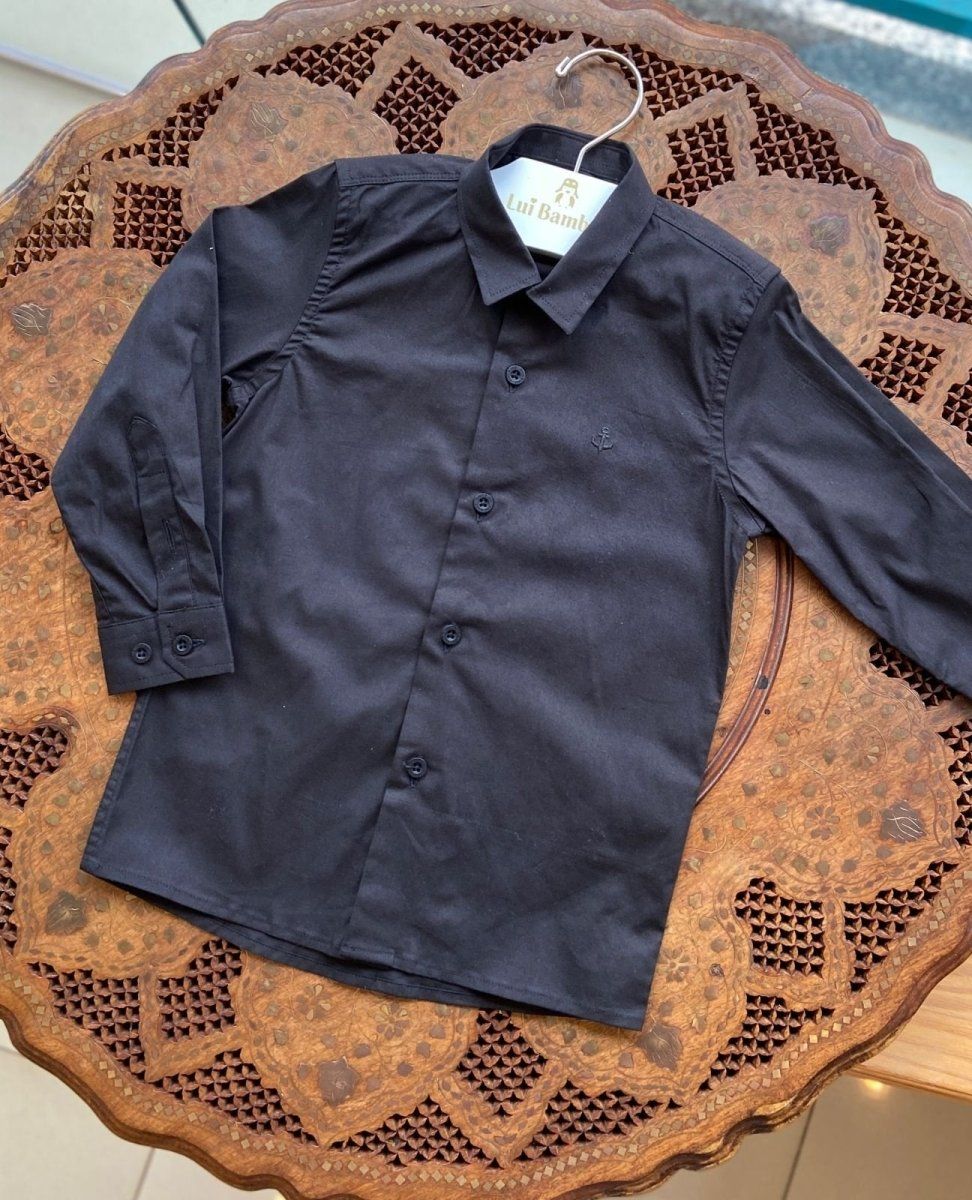 CAMISA SOCIAL MANGA LONGA BOTÕES MENINO KING&JOE