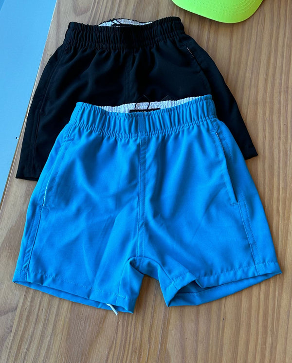 SHORT NYLON FLEX COM BOLSOS E CORDÃO MENINO KING&JOE